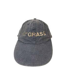 Grass spellout baseball hat blue